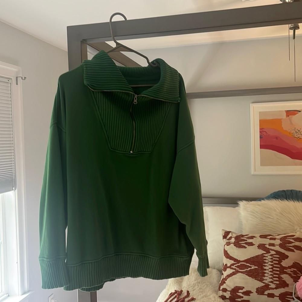 Aerie quarter zip - green